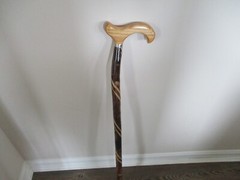 Canes Wood-Custom -37in rubber tip Clear coated