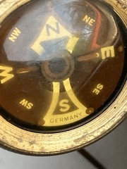 Germany Brass Pin On Belt Field Compass c.1939-1945 Working Hunting Backpacking