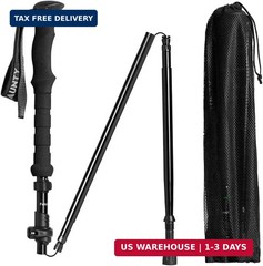 Travel Folding Trekking Hiking Pole with Carrying Case,Collapsible Cane Adjustab