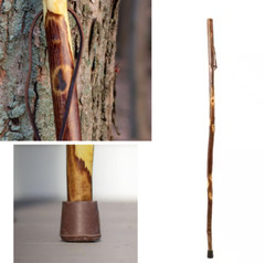 55 In. Hiking Walking Stick Strong Durable Hawthorn Wood Handcrafted in the USA