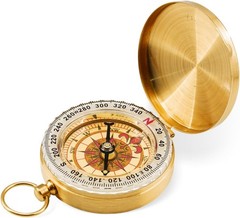 Portable Compass Brass Keychain Watch Pocket Outdoor Camping Hiking Navigation
