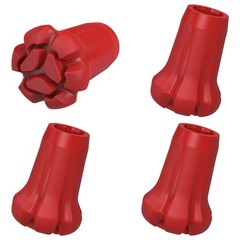 Hiking Pole Tips, 4Pcs, Rubber Wear & Tear Resistant, for Trekking Poles, Walkin