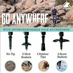 TrailBuddy Trekking Poles – Lightweight Collapsible Hiking Poles for Backpack…