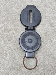 lensatic engineer compass black plastic compact portable navagation survival