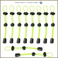 10PCS Elastic Hiking Stick Holders with Adjustable Length and Reflective Stripes