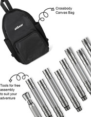 G3 Tactical Hiking Stick, 5-8 Tube Staff with Multi-Tool | Heavy-Duty Aerospace
