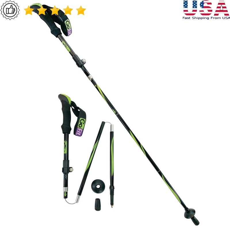 Lightweight Adjustable Walking Poles Portable Hiking Balance Support 2 Poles New