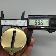 Brass Lensatic Compass Pocket 50mm Military Hiking Sighting Gold Tone Camping