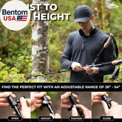 Trekking Poles – Carbon Fiber Monopod Walking or Hiking Sticks with with Accesso