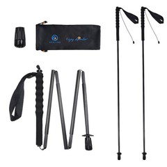 Trekking Poles Carbon Fiber Foldable Lightweight Portable Outdoor Hiking Walking