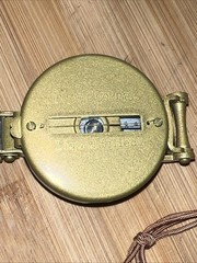 Vintage Engineer Lensatic Metal Compass- Liquid Filled- Japan- with Original Box