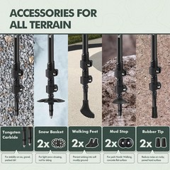 Nordic Walking Stick, TP1 Hiking Poles Retractable Lightweight 7075 Aluminum,…