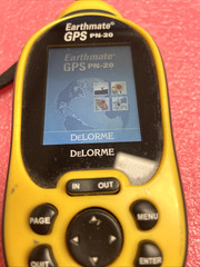WORKING DeLorme Earthmate GPS PN-20 Yellow Handheld Screen Geocaching Hiking