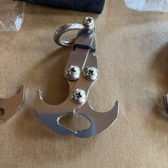 2 Stainless Steel 4-Claw Folding Hook – Hiking, Camping, Backpack Fix – New