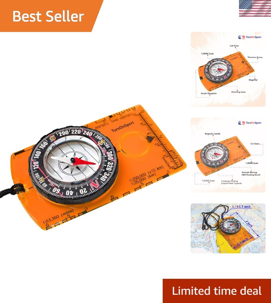 Advanced Orienteering Compass for Accurate Navigation – Perfect Survival Gift