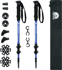 Trekking Poles Collapsible Hiking Poles – 2 Pack Adjustable Aluminum Hiking Stic