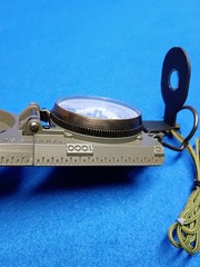 LENSATIC COMPASS W/METAL CASE Japan Military OD Green Map Direction