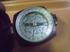 Vintage Taylor Gydeway Compass Bakelite Case Red Folding Case