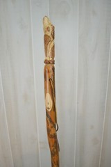Walking Stick with Wolf Carving – Coyote – HardWood – Strong – Made in USA