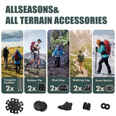 Carbon Fiber Hiking Poles 2pcs, Collapsible Nordic Trekking Poles,Cork Handle…