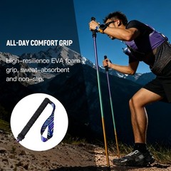 Collapsible Trekking Poles Walking Hiking Sticks Trail Running