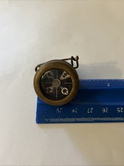 Marble’s Gladstone Pin On Brass Compass Michigan USA Vintage Camping Hiking