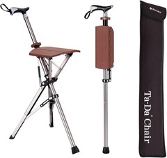Ta-Da Chair, Portable Trekking Hiking Pole, Folding Walking Stick with Seat, …