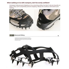 18 Teeth Steel Ice Gripper Spikes for Hiking For Shoes Snow Climbing Traction