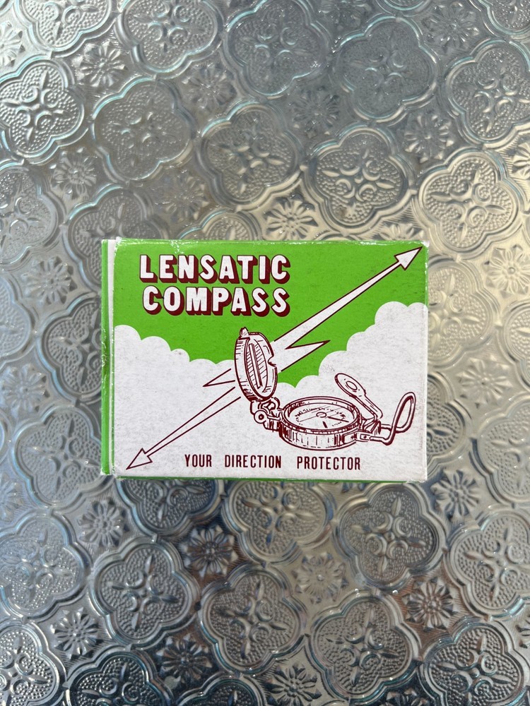 Vintage LENSATIC COMPASS Compass in Original Box Japan Model -300-p