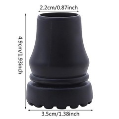 Anti-Slip Walking Stick Crutch Cane Rubber Tip Pad Cover 16-22mm Hiking