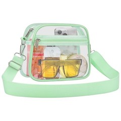 Clear Bag for Stadium Events Clear Sports Fan Handbags Medium Avocado Green