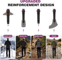 Hiking Poles – Aluminum Alloy 7075 Trekking Poles Collapsible with Telescopic,Li