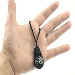 Mini Portable Pocket Compass with Lanyard Waterproof Hiking Survival Compass