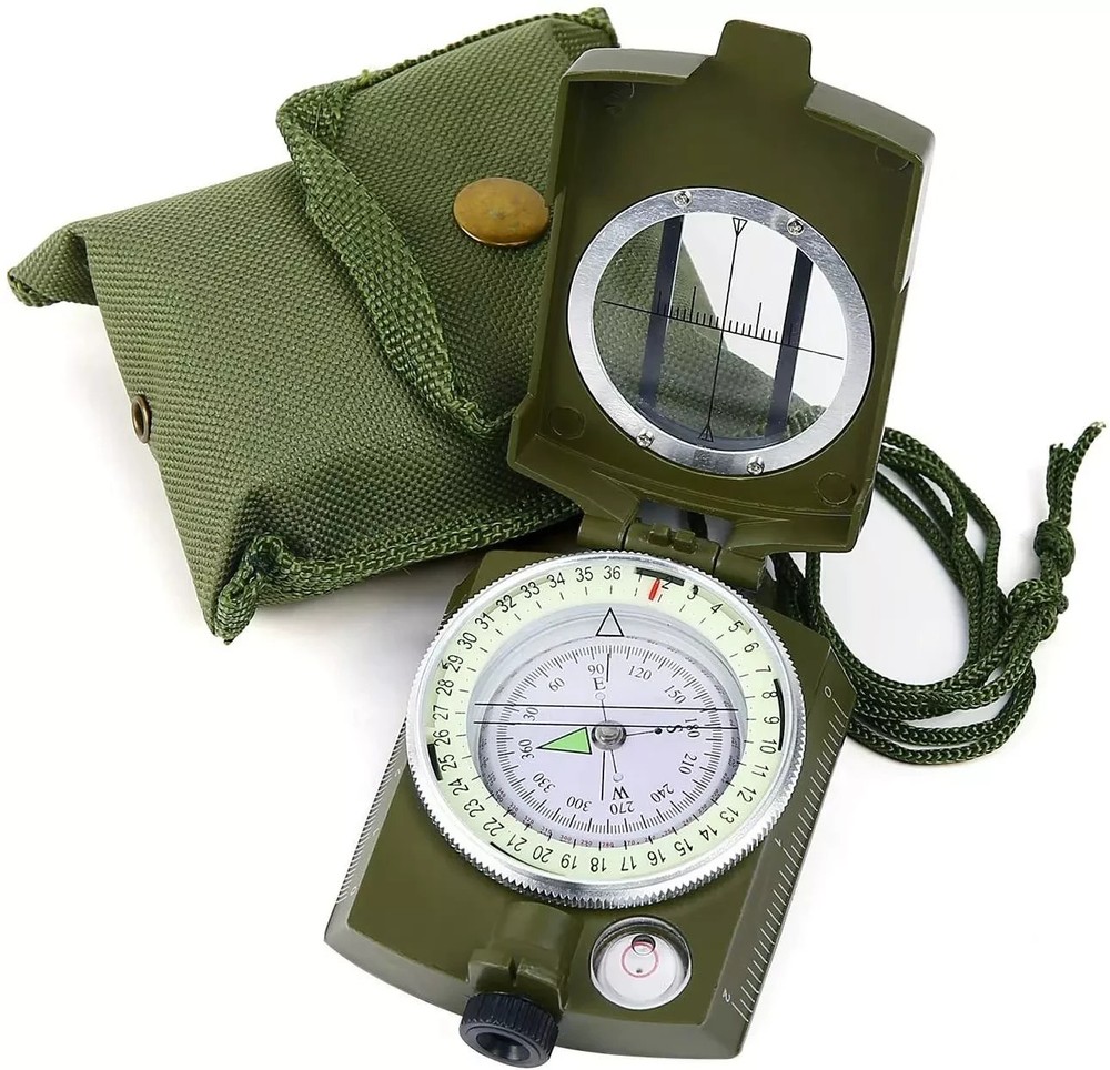 Compass Pocket Military Army Geology Pro Outdoor Hiking Camping Survivalist SOS