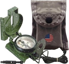 Olive Drab Genuine Military Lensatic Phosphorescent Compass