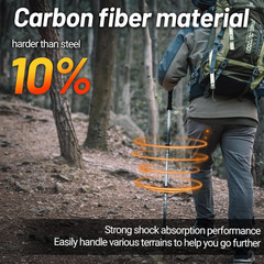 Carbon Fiber Trekking Poles Ultra Strong Lightweight Collapsible Hiking Poles EV