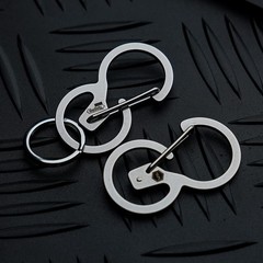 KeyUnity KS01 Carabiner Keychain Clip, 420 Stainless Steel Key Holder Organiz…