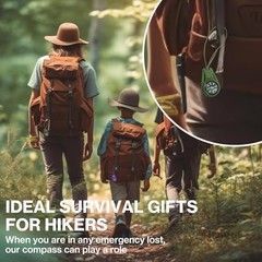 Mini Compass for Kids Keychain, Small Bulk Multi-Color Outdoor Camping 12 Pcs
