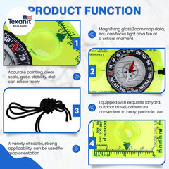 Orienteering Compass, Hiking Survival Compas, Compasses Kids for Magnetic Campin