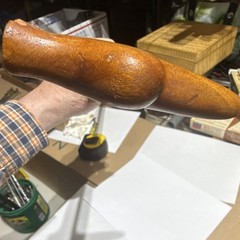 Hand-Carved Wooden folk art cane with bird Head Handle and Decorative Shaft
