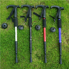 Trekking Stick Walking Hiking Poles Adjustable Folding Anti-Shock Sticks