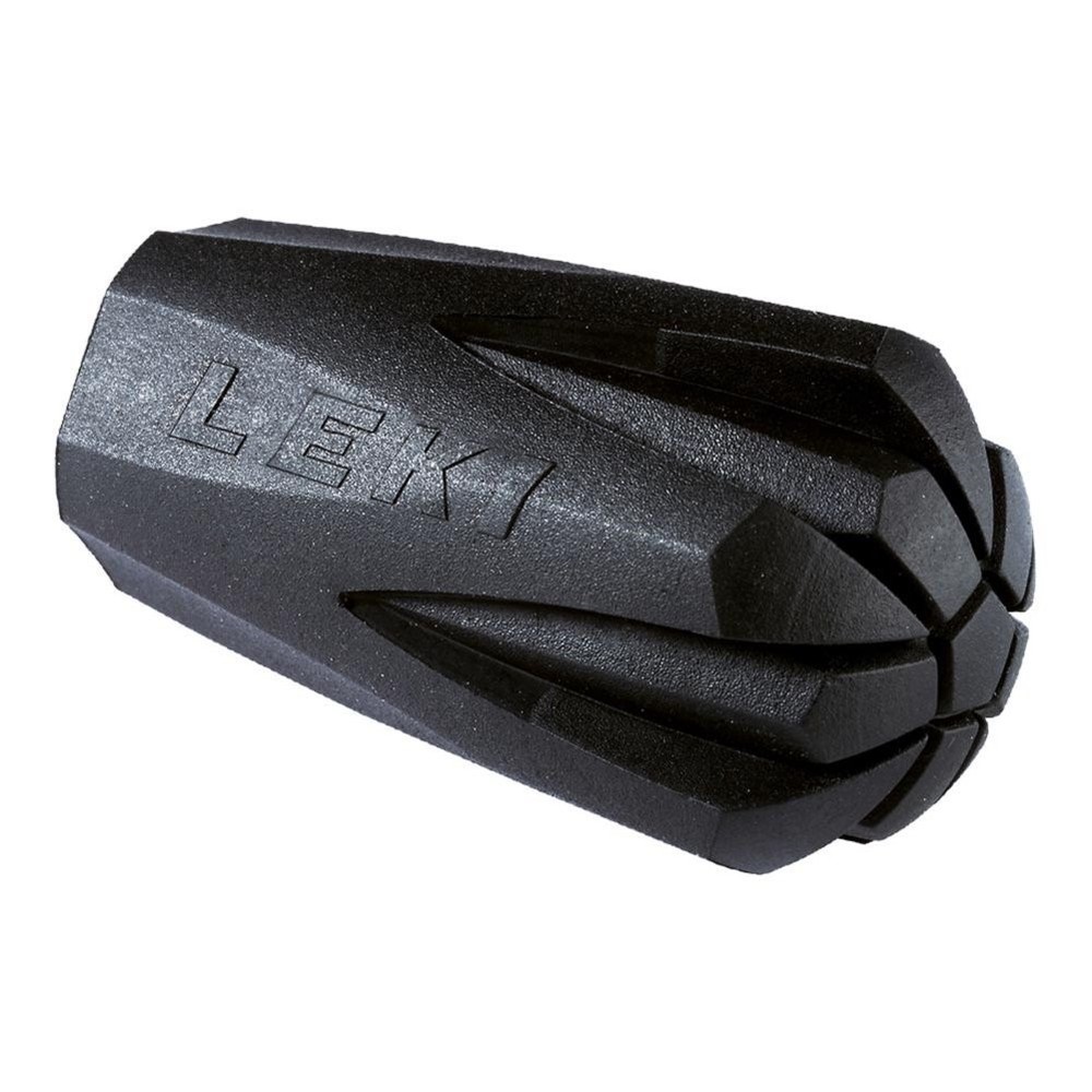 Black Walking Stick Rubber Tip Cover for Trekking Poles Ideal for Pavement Use