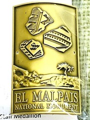 El Malpais Walking Staff Stick Medallion National Monument Western NPA White