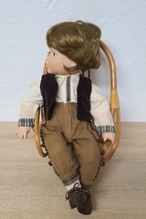 Artist doll porcelain doll 36 cm sitting collector rarity Vintage