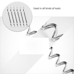 6Pcs Reusable Elastic Key Chains for Fishing Tools Grey PU Coiled Steel Wire