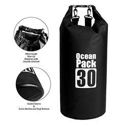 Dry Sack/Floating Waterproof Bag 2L/5L//20L/30L for Boating, 10L Black