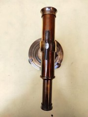 Antique Nautical Desktop Brass Telescope with Compass Beutiful Home Office Hotel