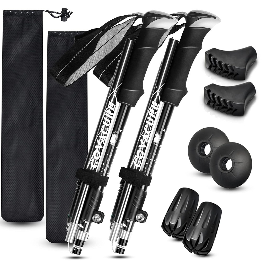 Hiking Poles Collapsible Trekking Poles – Aluminum Alloy 7075 Walking Sticks for