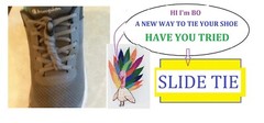 SLIDE TIE Boys shoe string tying device Slide Tie 2 pair for 9.95