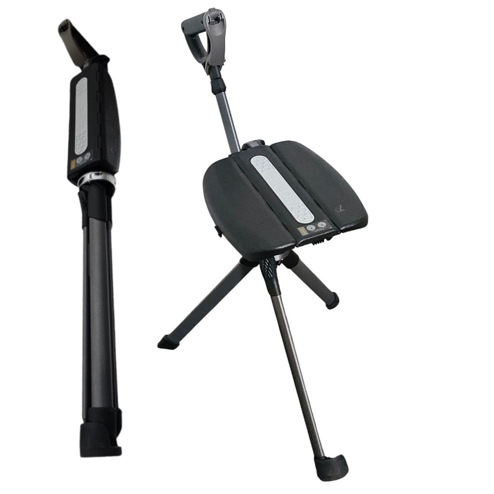 STEP2GOLD TA-Da CHAIR SERIES 2 PRO PORTABLE WALKING STICK CANE w/ Seat Black